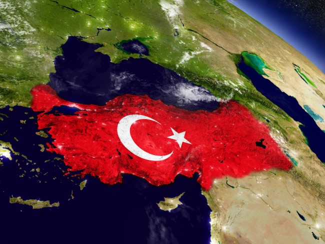 Uzaydan Ay Yildiz 3 Boyutlu Duvar Kagidi