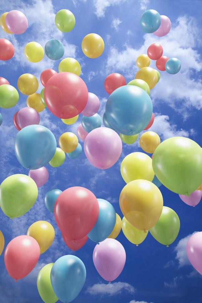 ucan balonlar 3 boyutlu duvar kagidi
