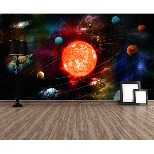 Fantastik Güneş Sistemi 3 Boyutlu Duvar Kağıdı Fantastik Güneş Sistemi 3 Boyutlu Duvar Kağıdı