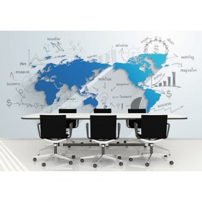 İş Yönetimi - Ofis 3D Duvar Kağıdı