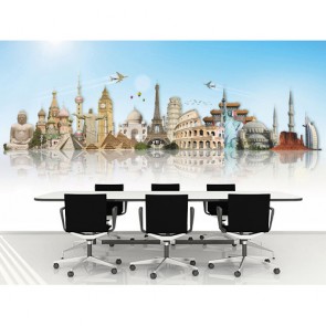 Dünyanın Değerleri - Ofis 3D Duvar Kağıdı Modeli