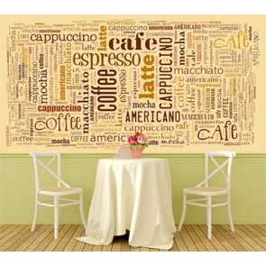 Espresso ve Cappuccino Kafe ve Restoran Duvar Kağıdı Modeli