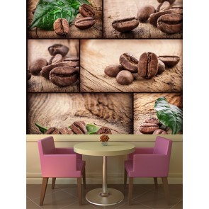 Kahve Tohumları Kafe ve Restoran Duvar Kağıdı Modeli
