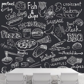 Hamburger ve Kola Kafe ve Restoran Duvar Kağıdı Modeli