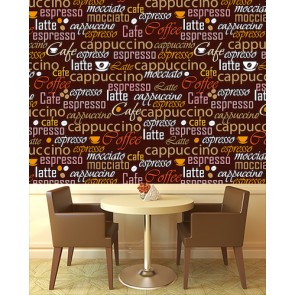 Kahve Çeşitleri Kafe ve Restoran Duvar Kağıdı Modeli