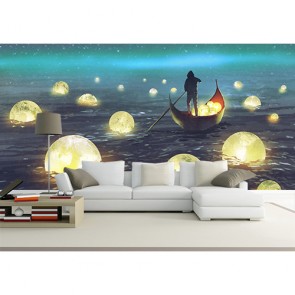 Ay Avcısı - Kafe ve Restoran Resimli Duvar Kağıdı Modeli Uygulama