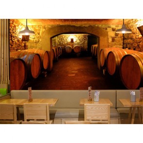Şarap Fıçıları - Kafe Duvar Kağıdı Uygulama