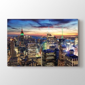 Newyork Işıkları - Şehir Kanvas Tablosu
