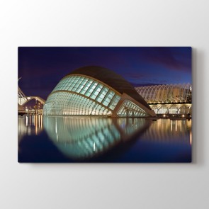 Valencia Hemispheric Twilight - Şehir Resimli Kanvas Tablo Modeli