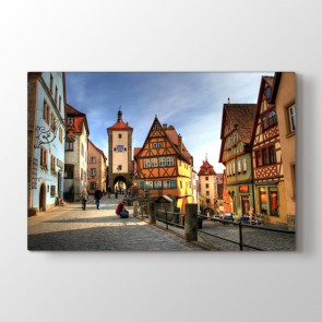 Rothenburg Almanya - Şehir Dekoratif Duvar Tablosu