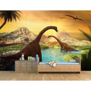 Dinozor Devri 3D Duvar Kağıdı Modeli
