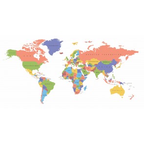 Oval Sınırlı Dünya Haritası