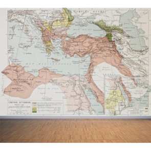 1878 Dönemi Osmanlı Devleti Haritası Duvar Kağıdı Modeli Uygulama