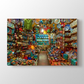 Kapalı Çarşı Tezgahları - Modern Resimli Tablo Modeli