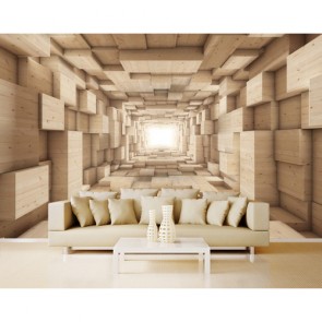 Sonsuz Kutular 3 Boyutlu Manzara Duvar Kağıdı Modeli