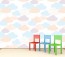 Renkli Bulutlar - 3D Çocuk ve Bebek Odası Duvar Kağıdı Uygulama