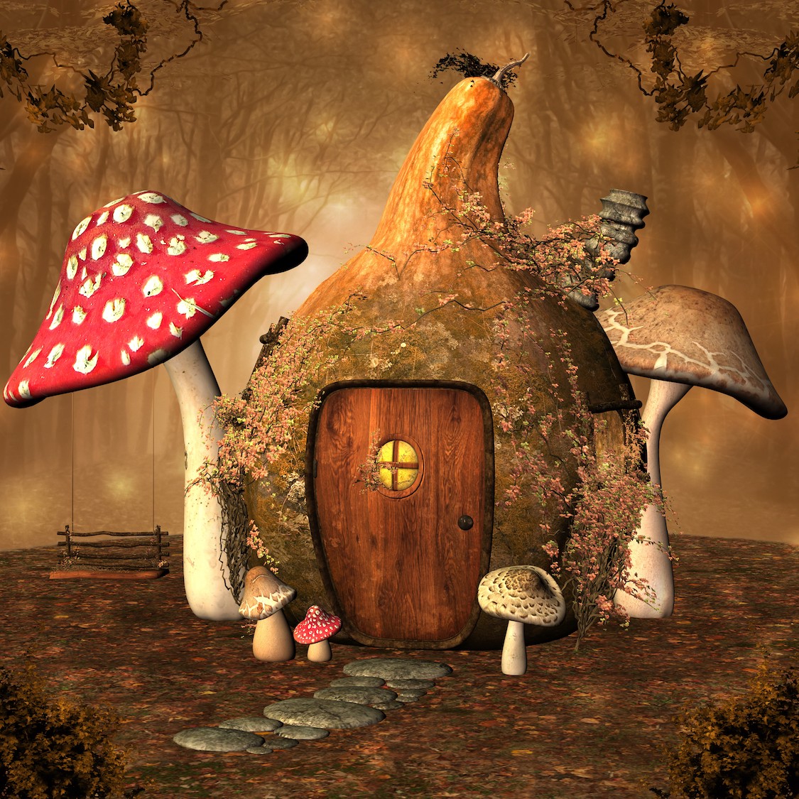 Kabak Evi Çocuk ve Bebek Odası Duvar Kağıdı