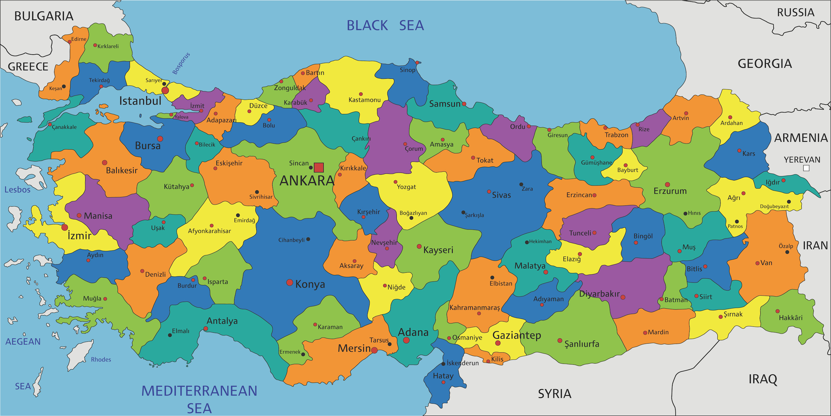 Koyu Tonlarda Türkiye Haritası 3 Boyutlu Duvar Kağıdı