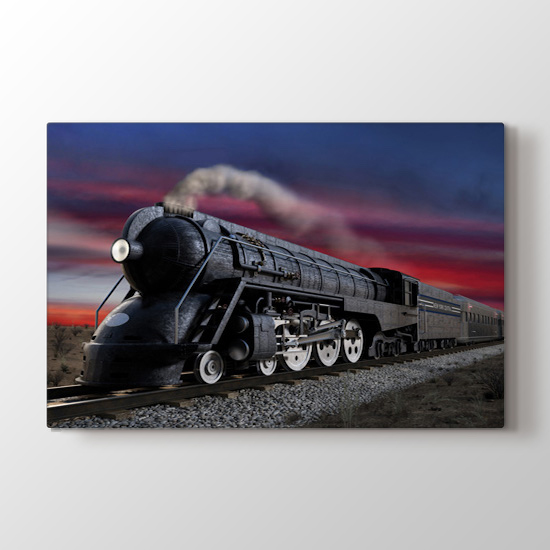 Kara Tren - Modern Duvar Dekor Kanvas Tablo