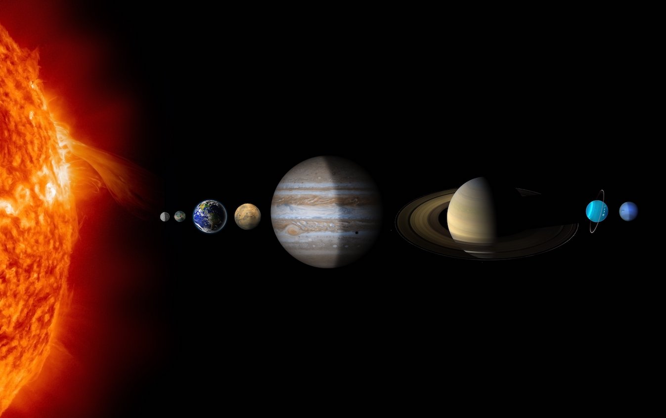 Solar System Uzay ve Gökyüzü 3D Duvar Kağıdı
