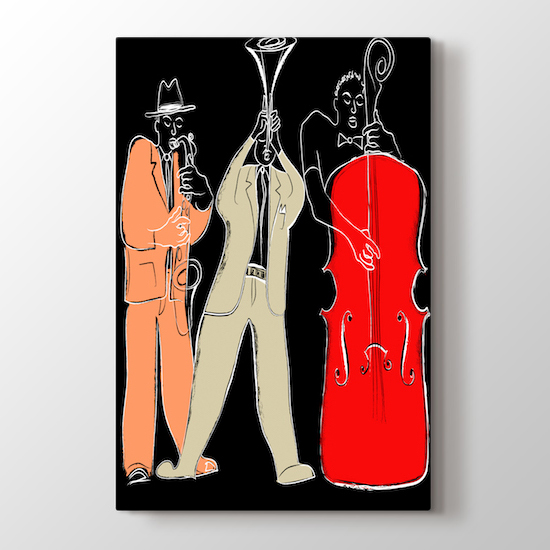 Üçlü Blues Grubu Tablosu | Müzik Tabloları - duvargiydir.com