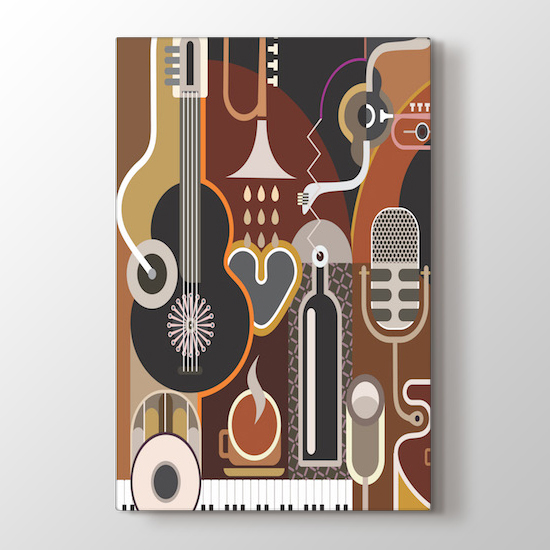 Müzik ve Sanat Tablosu | Müzik Resimleri Tabloları - duvargiydir.com